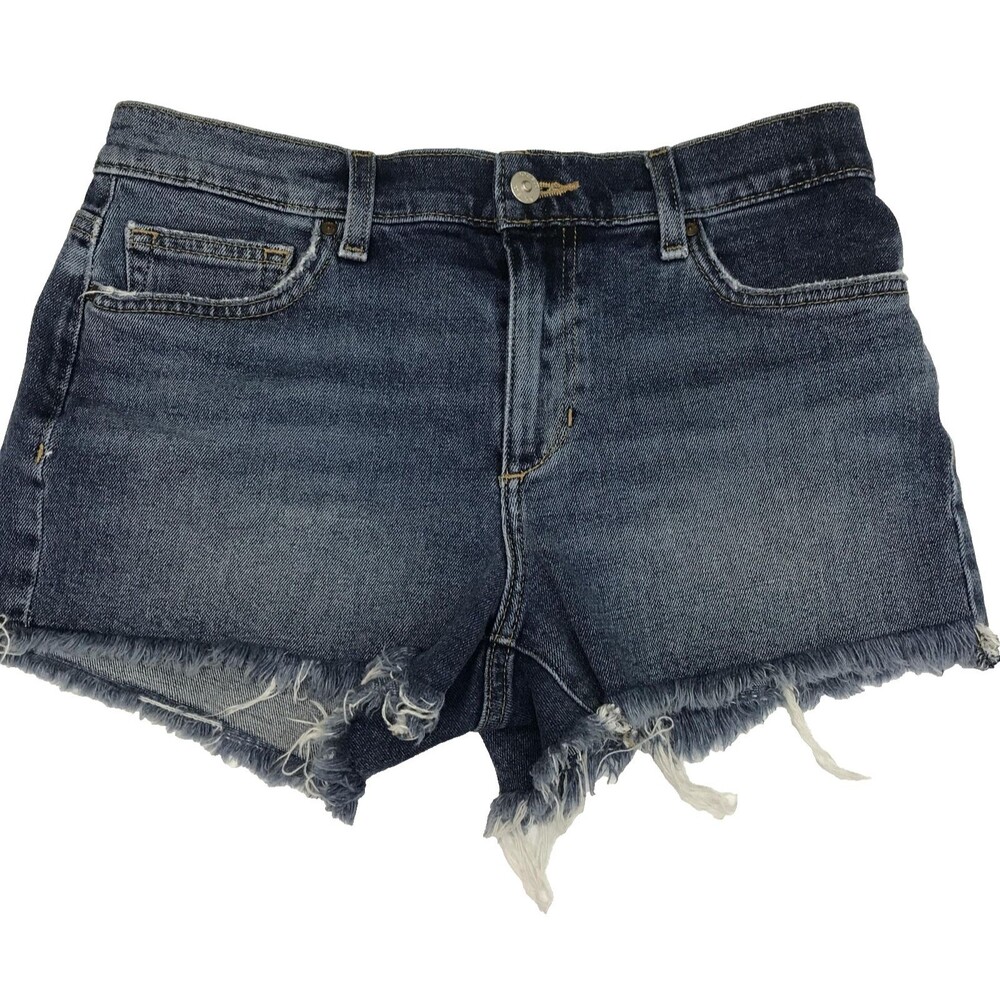 Joes Jeans Denim Shorts Womens W27 Blue Cutoff Frayed Hem Stretch Casual